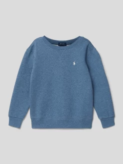 Polo Ralph Lauren Kids Sweatshirt In Melierter Optik - Rauchblau