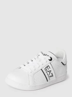 EA7 Emporio Armani Sneaker Aus Leder Modell 'CLASSIC SEASONAL' - Weiß
