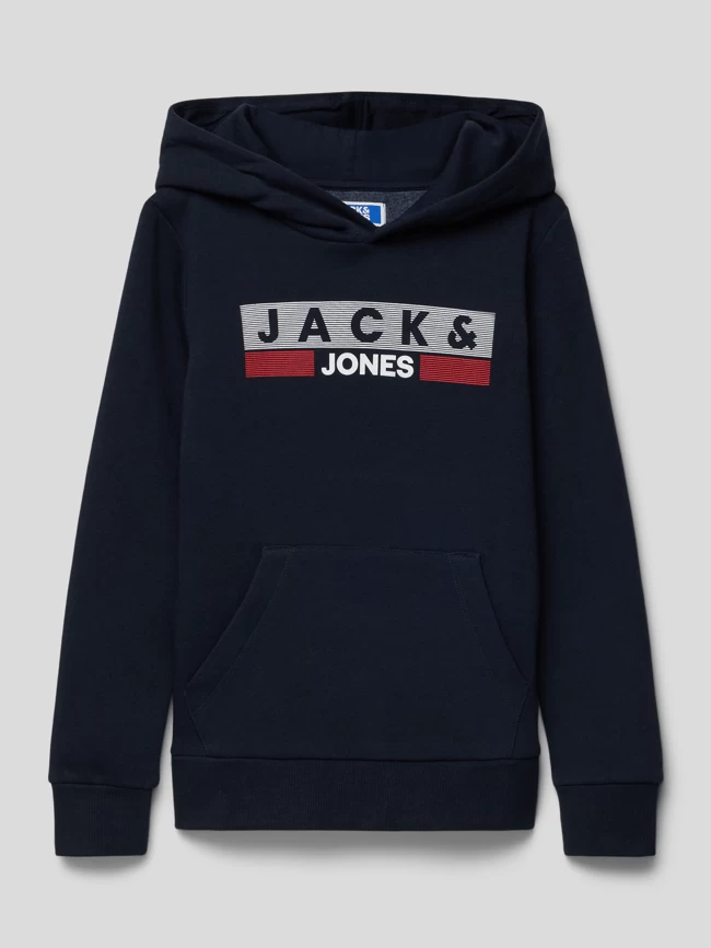Jack & Jones Hoodie Mit Label-Print - Marineblau 1 Jack & Jones Hoodie Mit Label-Print - Marineblau