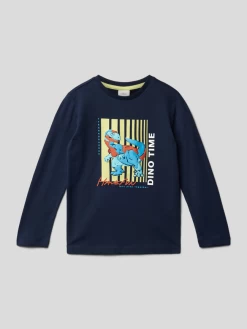 S.Oliver RED LABEL Longsleeve Mit Motiv-Print - Marineblau