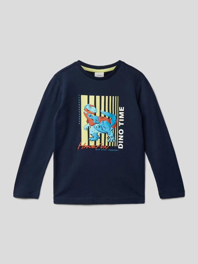 S.Oliver RED LABEL Longsleeve Mit Motiv-Print - Marineblau 1 S.Oliver RED LABEL Longsleeve Mit Motiv-Print - Marineblau