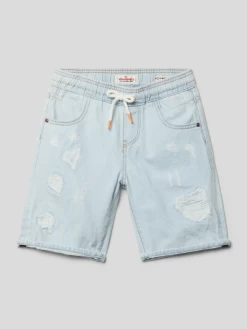 VINGINO Jeansshorts Im Destroyed-Look Modell 'CABRINI' - Hellblau