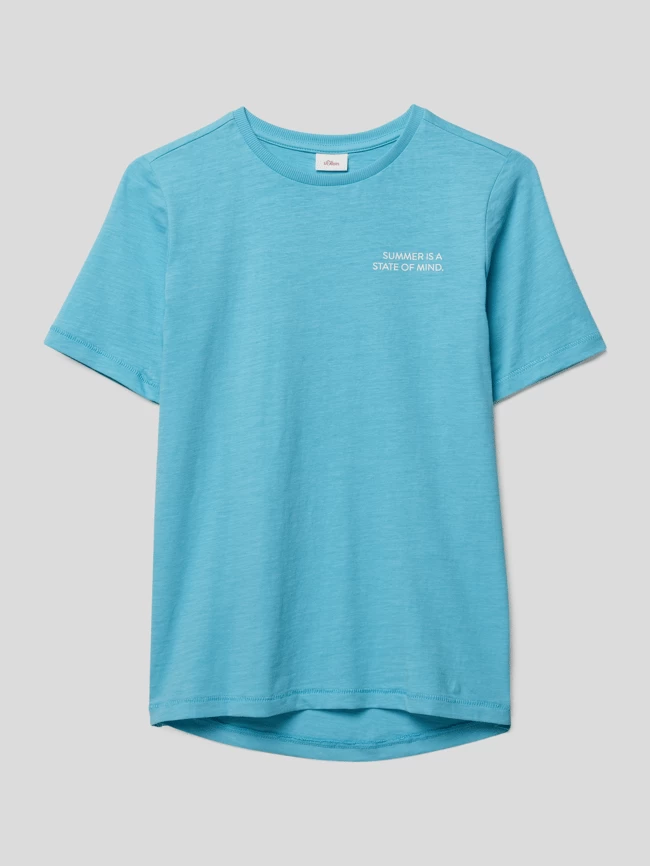 S.Oliver RED LABEL T-Shirt Mit Motiv-Print - Helltürkis 1 S.Oliver RED LABEL T-Shirt Mit Motiv-Print - Helltürkis