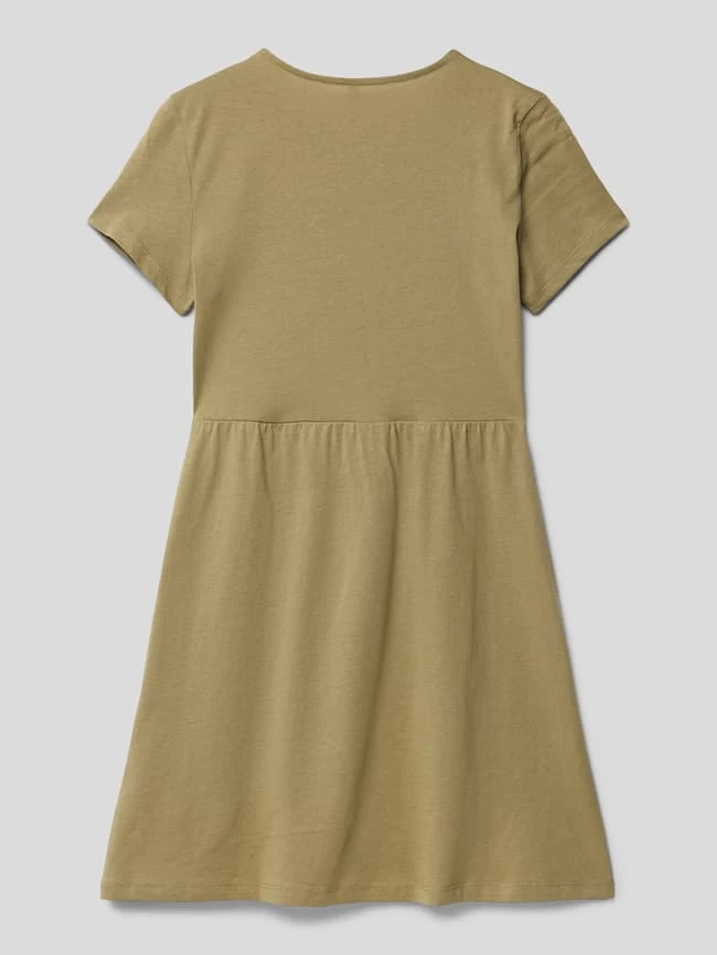 Only Kleid Mit Rundhalsausschnitt Modell 'STELLA' - Olivgrün 3 Only Kleid Mit Rundhalsausschnitt Modell 'STELLA' - Olivgrün – Bild 3