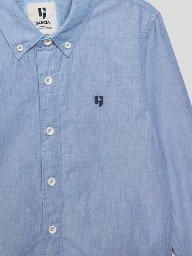 Garcia Hemd Mit Button-Down-Kragen - Blau 2 Garcia Hemd Mit Button-Down-Kragen - Blau – Bild 2