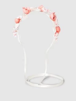 Weise Rundkranz Mit Zierbesatz - Offwhite