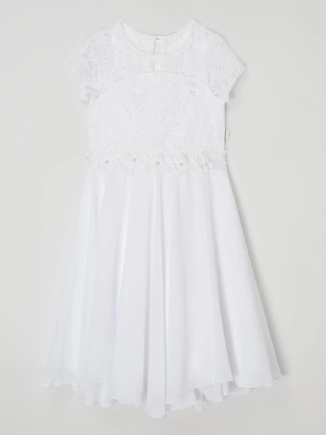 Monny Kleid Mit Floraler Spitze - Weiß 1 Monny Kleid Mit Floraler Spitze - Weiß