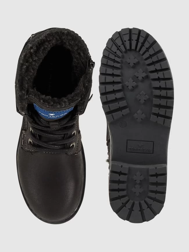 Tom Tailor Boots In Leder-Optik - Schwarz 4 Tom Tailor Boots In Leder-Optik - Schwarz – Bild 4