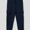 Tom Tailor Sweatpants Mit Cargotaschen - Marineblau