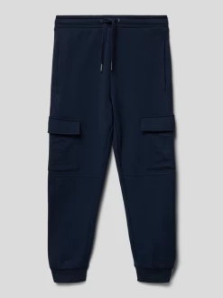 Tom Tailor Sweatpants Mit Cargotaschen - Marineblau
