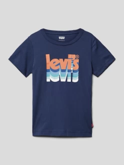 Levi’s® Kids T-Shirt Mit Logo-Print - Rauchblau