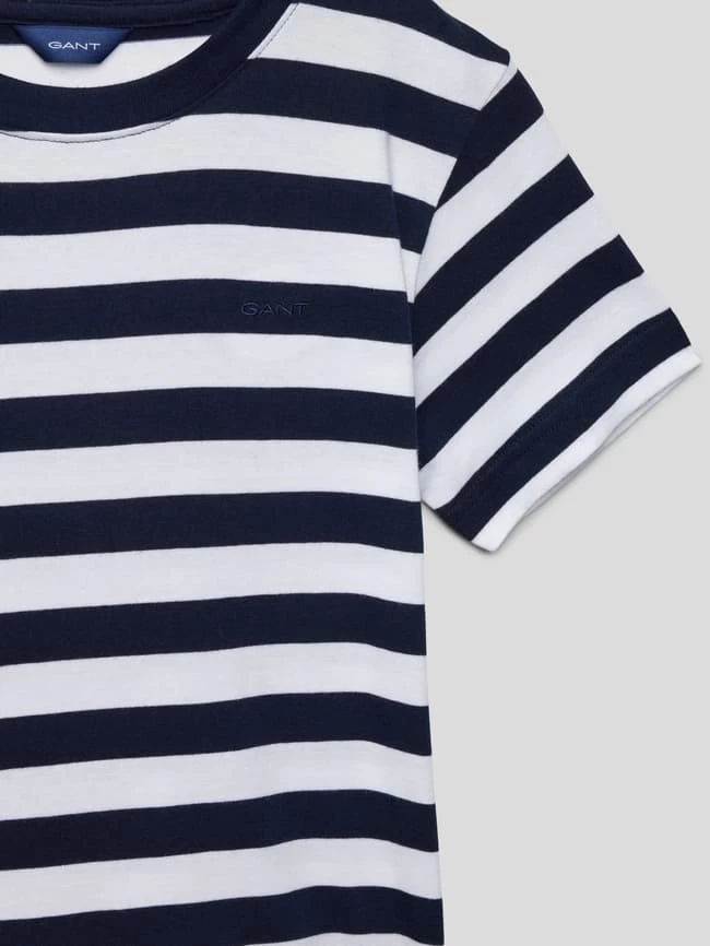 Gant T-Shirt Mit Streifenmuster - Marineblau 2 Gant T-Shirt Mit Streifenmuster - Marineblau – Bild 2