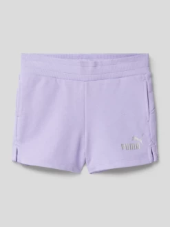 Puma Sweatshorts Mit Label-Print - Flieder
