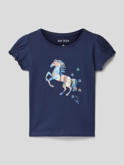 Blue Seven T-Shirt Mit Motiv-Print - Blau