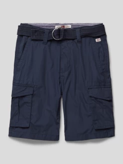 Petrol Cargoshorts Mit Cargotaschen - Marineblau