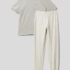SANETTA Pyjama Aus Baumwolle - Offwhite