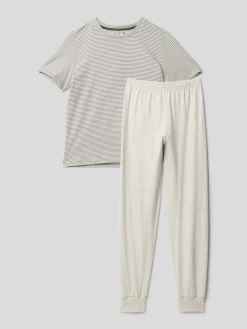 SANETTA Pyjama Aus Baumwolle - Offwhite