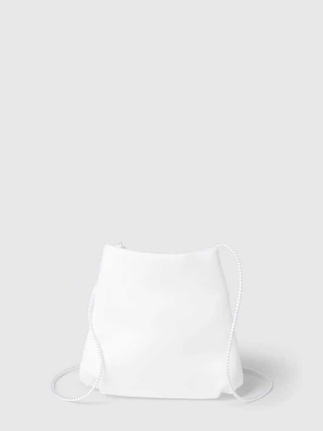 Weise Umhängetasche Mit Blüten-Applikation - Weiß 4 Weise Umhängetasche Mit Blüten-Applikation - Weiß – Bild 4