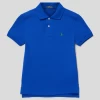 Polo Ralph Lauren Teens Slim Fit Poloshirt Mit Strukturmuster - Royalblau