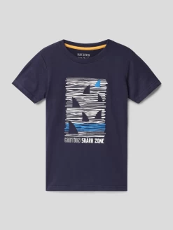 Blue Seven T-Shirt Mit Motiv-Print - Blau