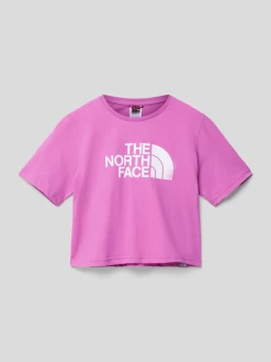 The North Face T-Shirt Mit Label-Print - Pink