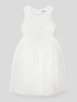 Happy Girls Kommunionskleid Mit Spitzenbesatz - Ecru