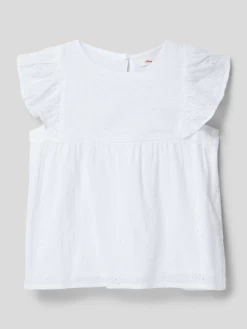 S.Oliver RED LABEL Bluse Mit Volants - Weiß