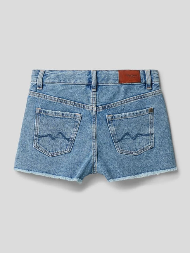 Pepe Jeans Jeansshorts Mit Ausgefransten Beinabschlüsse Modell 'PATTY' - Blau 3 Pepe Jeans Jeansshorts Mit Ausgefransten Beinabschlüsse Modell 'PATTY' - Blau – Bild 3