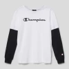 CHAMPION Longsleeve Mit Logo-Print - Weiß