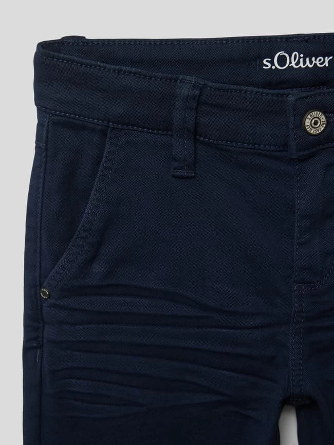 S.Oliver RED LABEL Stoffhose Mit Strukturmuster Modell 'REG' - Marineblau 2 S.Oliver RED LABEL Stoffhose Mit Strukturmuster Modell 'REG' - Marineblau – Bild 2