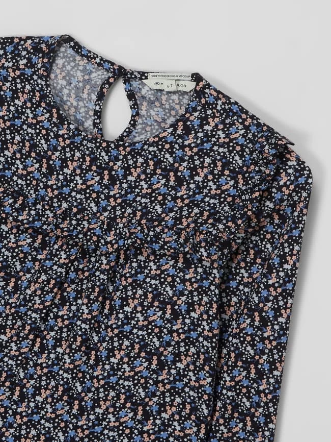 Tom Tailor Kleid Aus Viskose - Marineblau 2 Tom Tailor Kleid Aus Viskose - Marineblau – Bild 2