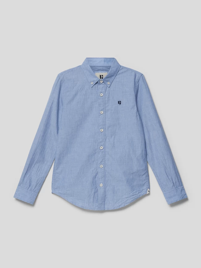Garcia Hemd Mit Button-Down-Kragen - Blau 1 Garcia Hemd Mit Button-Down-Kragen - Blau