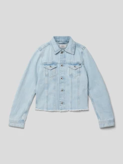 Pepe Jeans Jeansjacke Mit Ausgefranstem Saum Modell 'ISA' - Blau