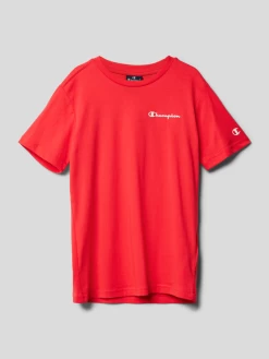 CHAMPION T-Shirt Mit Logo-Print - Rot