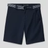 Tommy Hilfiger Teens Bermudas Mit Stoffgürtel - Marineblau