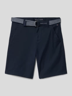 Tommy Hilfiger Teens Bermudas Mit Stoffgürtel - Marineblau