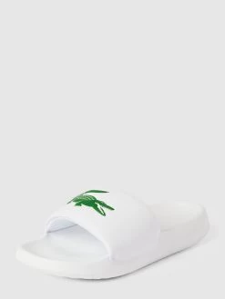 Lacoste Slides Mit Label-Details - Weiß