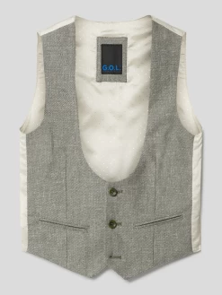 G.O.L. Weste Mit Knopfleiste - Schilf